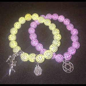 New super cute beaded bracelets with accent charms